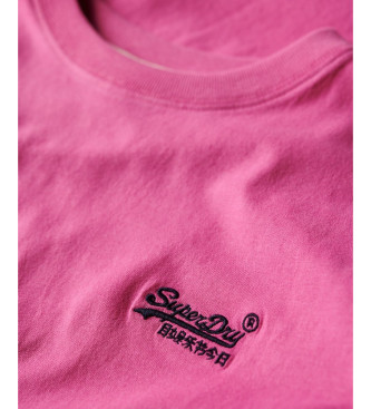 Superdry Koszulka z logo Essential w kolorze różowym
