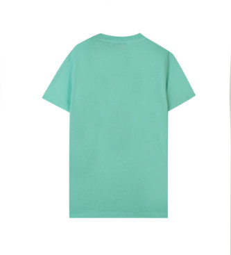 Superdry T-shirt verde con logo Essential. turchese