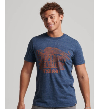 Superdry T-shirt com grfico do Athletic College azul-marinho