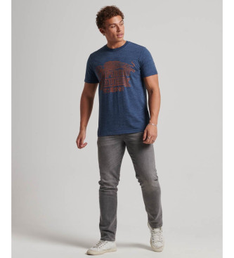 Superdry Athletic College grafisk T-shirt navy