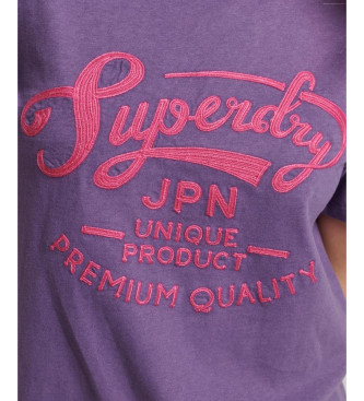 Superdry Athletic Script graphic t-shirt lilac