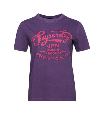 Superdry Athletic Script grafisch t-shirt lila