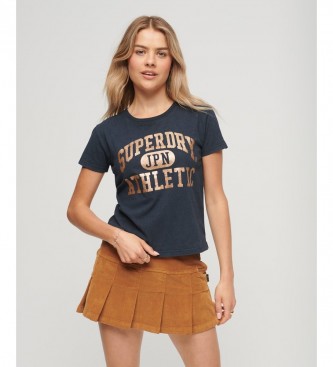 Superdry College Scripted graphic T-shirt navy