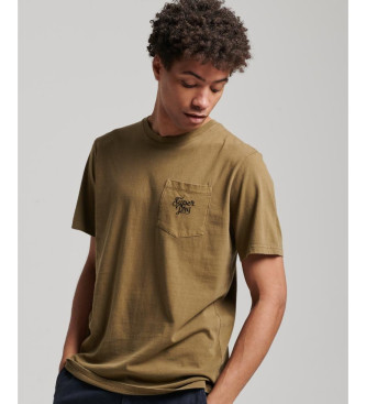 Superdry Camiseta grfica con motivo de tatuaje verde