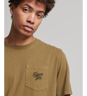 Superdry T-shirt grfica com motivo de tatuagem verde