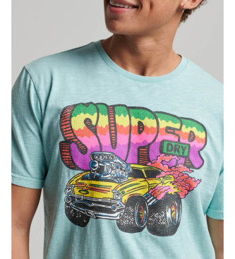 Superdry Grafisk T-shirt Motor Retro bl