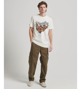 Superdry T-shirt grfica Tattoo Script branco
