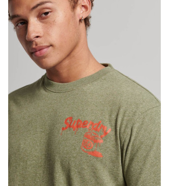 Superdry T-shirt grfica Workwear Trade verde