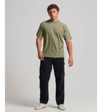 Superdry T-shirt grfica Workwear Trade verde