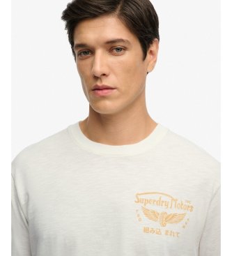 Superdry Heritage Biker t-shirt vit