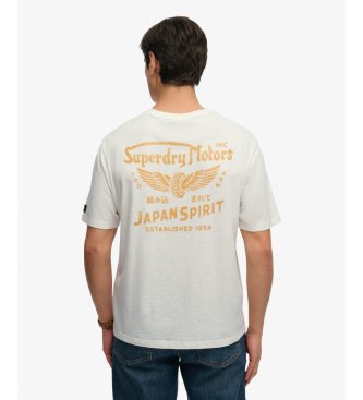 Superdry Heritage Biker t-shirt vit