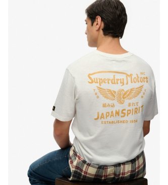 Superdry Heritage Biker t-shirt vit