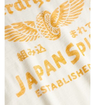 Superdry Heritage Biker t-shirt vit