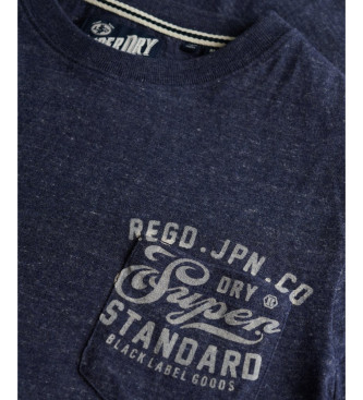 Superdry Sproščena industrijska majica mornarske barve