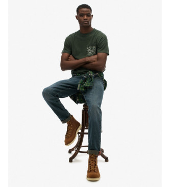 Superdry Industrieel Relaxed T-shirt groen
