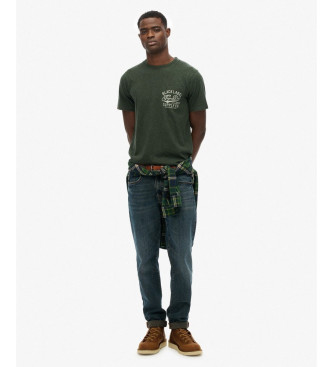 Superdry Industrieel Relaxed T-shirt groen