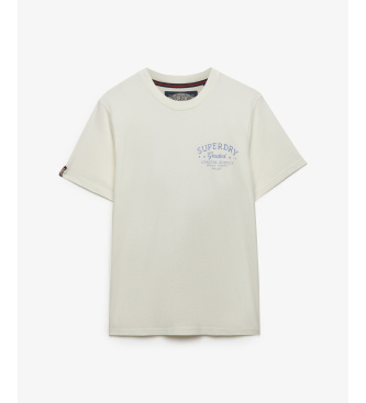 Superdry Majica Lo-fi Dockside s svetlo belo barvo