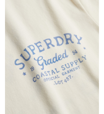 Superdry Majica Lo-fi Dockside s svetlo belo barvo