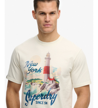 Superdry Matitime Ohlapna majica bela