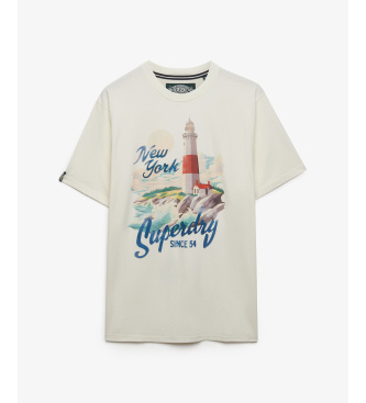 Superdry Matitime Ohlapna majica bela