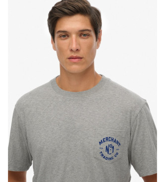 Superdry Merchant Grafisch T-shirt grijs