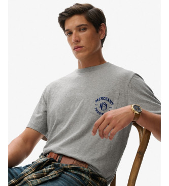 Superdry Merchant Grafisch T-shirt grijs