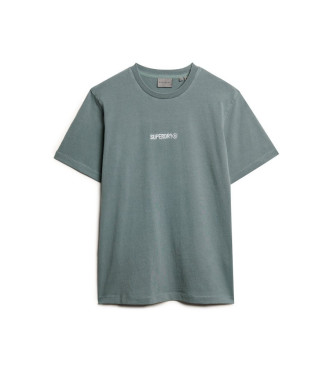 Superdry T-shirt met micrologoprint blauw