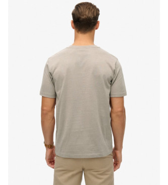 Superdry T-shirt met opdruk in beige van Micrologo