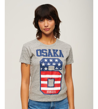 Superdry T-shirt Osaka 6 Flag gris