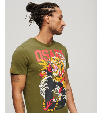 Superdry T-shirt Osaka 6 verde