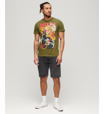 Superdry Osaka 6 T-shirt groen