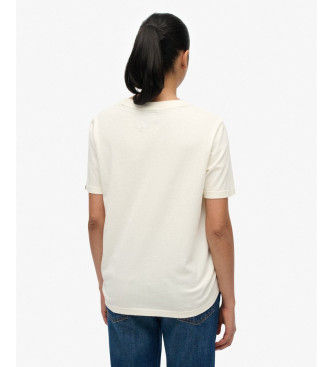 Superdry T-shirt descontrada em branco