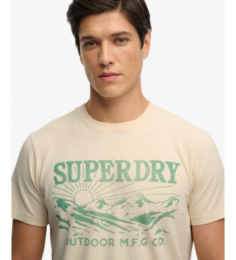 Superdry Retro majica za na prostem Rlxd beige
