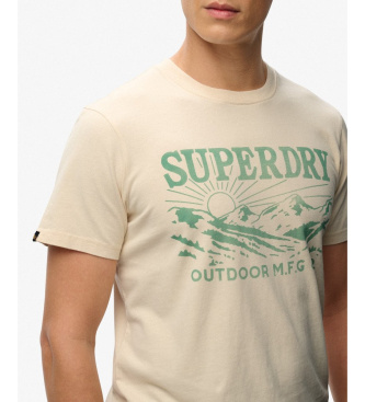 Superdry Retro majica za na prostem Rlxd beige