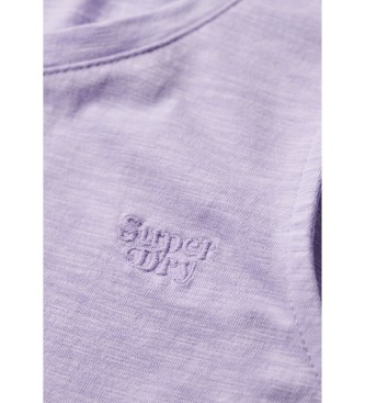 Superdry T-shirt smanicata con ampio scollo rotondo lilla