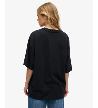 Superdry Koszulka z tatuażem czarna