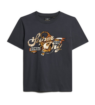 Superdry Camiseta Tattoo Script Relaxed azul