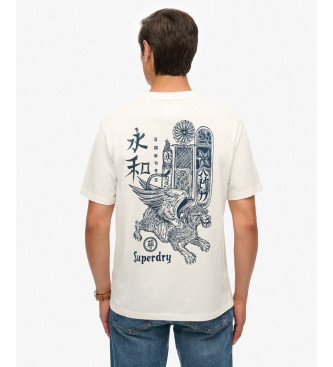 Superdry T-shirt Tokyo Narrative Loose white