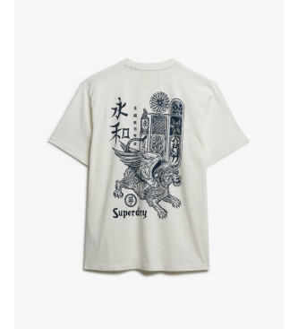 Superdry T-shirt Tokyo Narrative Loose white