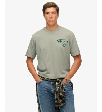 Superdry Tokyo Narrative Loose T-shirt grey greenish grey