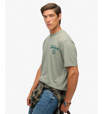 Superdry Tokyo Narrative Loose T-shirt grey greenish grey