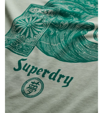 Superdry Tokyo Narrative Loose T-shirt grey greenish grey
