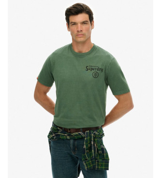 Superdry Camiseta Tokyo Narrative Loose verde