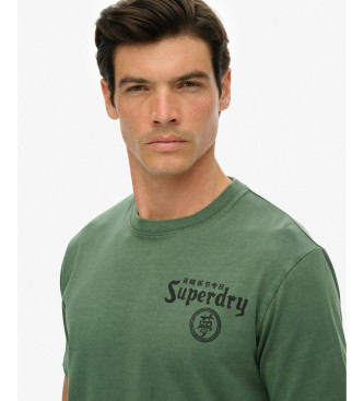 Superdry Camiseta Tokyo Narrative Loose verde