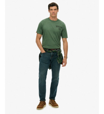 Superdry Camiseta Tokyo Narrative Loose verde