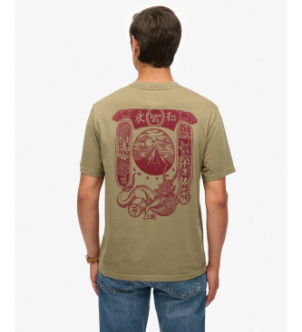 Superdry Tokyo Narrative Loose T-shirt dark green