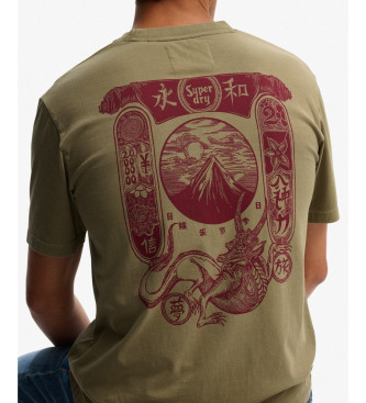 Superdry Tokyo Narrative Loose T-shirt dark green