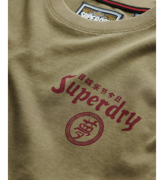 Superdry Tokyo Narrative Loose T-shirt dark green