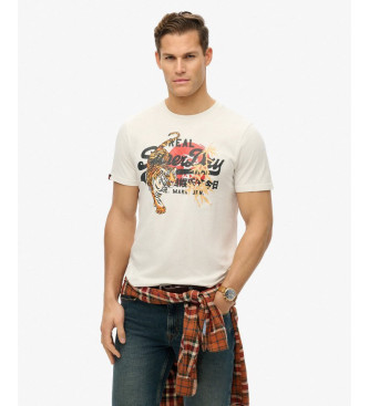 Superdry T-shirt Tokyo Relaxed bege