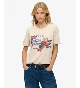 Superdry Tokyo Vintage beige T-shirt